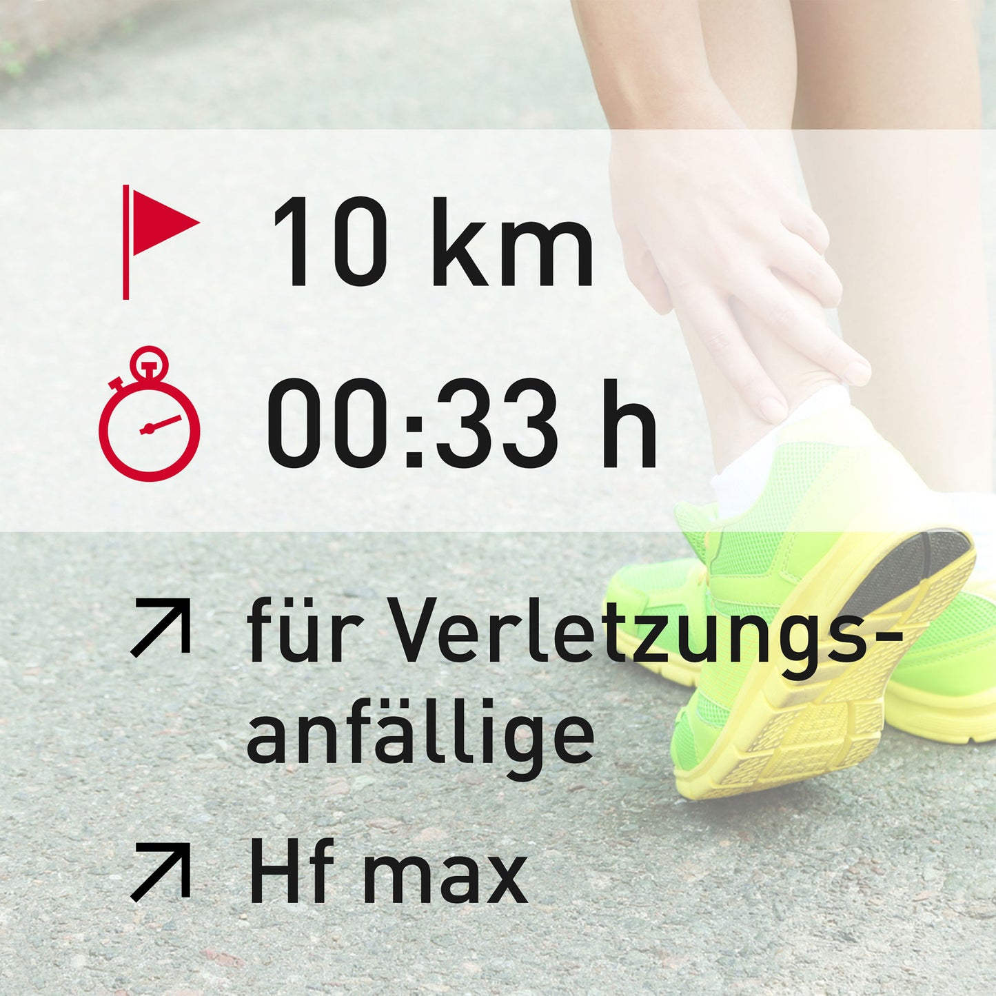 TRAININGSPLAN: 10 km | Verletzungsanfällige Läufer | Puls (%HFmax)