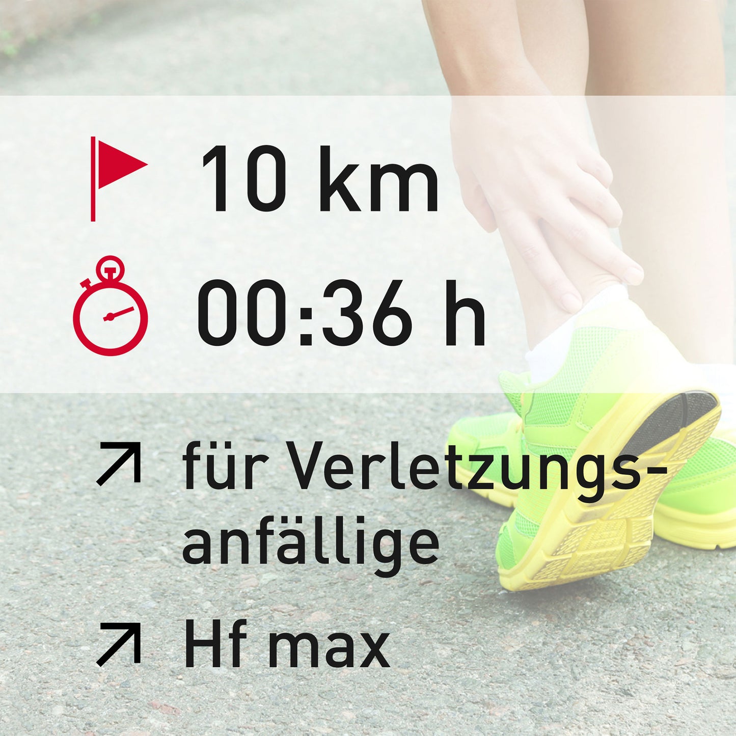 TRAININGSPLAN: 10 km | Verletzungsanfällige Läufer | Puls (%HFmax)
