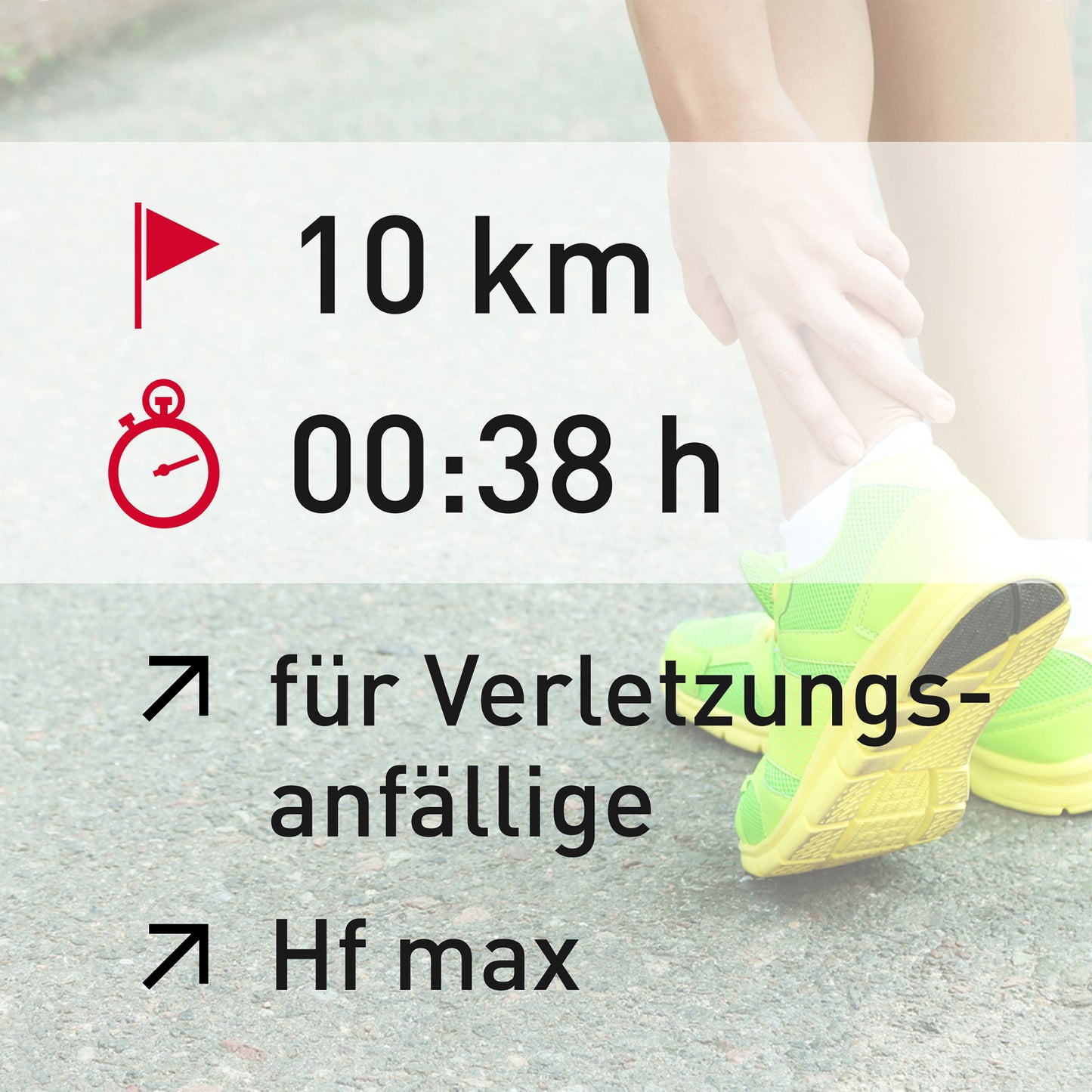 TRAININGSPLAN: 10 km | Verletzungsanfällige Läufer | Puls (%HFmax)