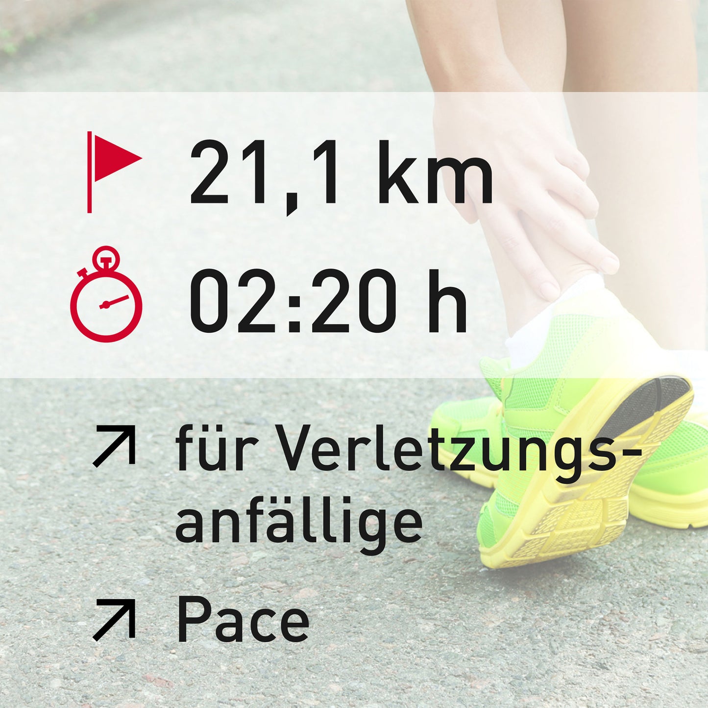 TRAININGSPLAN: 21,1 km | Verletzungsanfällige Läufer | Puls (%HFmax)